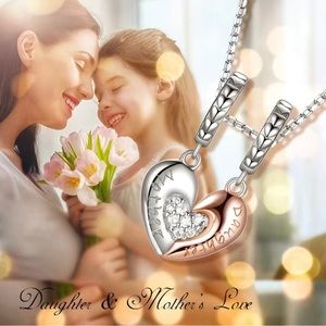 💝Mother daughter heart ❤️ charm or pendant